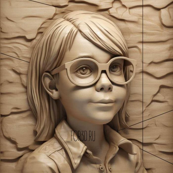Megane Girl 1 stl model for CNC